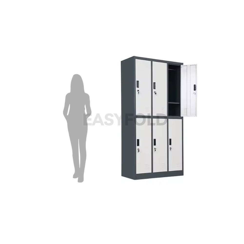 Casillero Metálico Locker 3 Cuerpos 6 Puertas | EasyFold