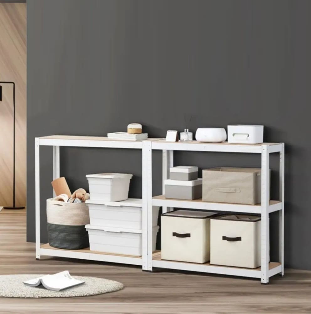 Estante_Galvanizado_180x90x45_Blanco_dos_modulos