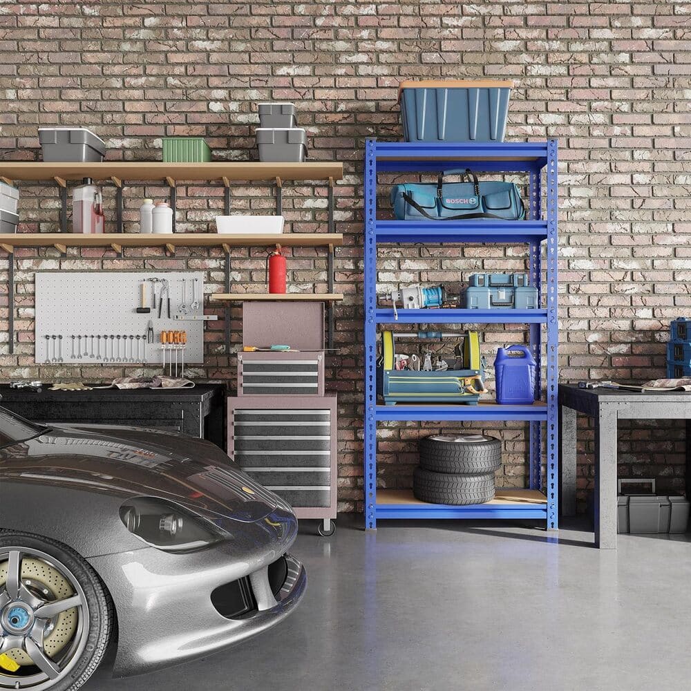 Estante_acero_azul_en_garage