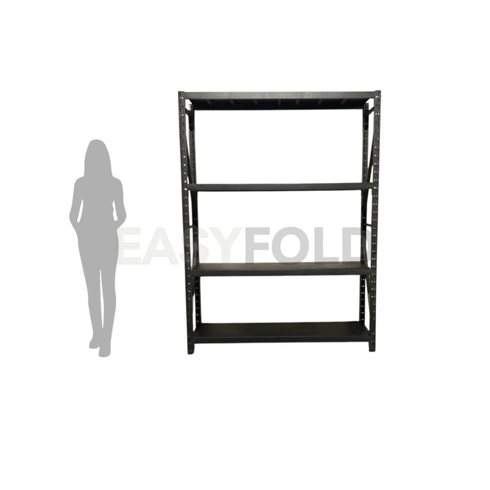 estante metálico 4 repisas 400kg negro escala