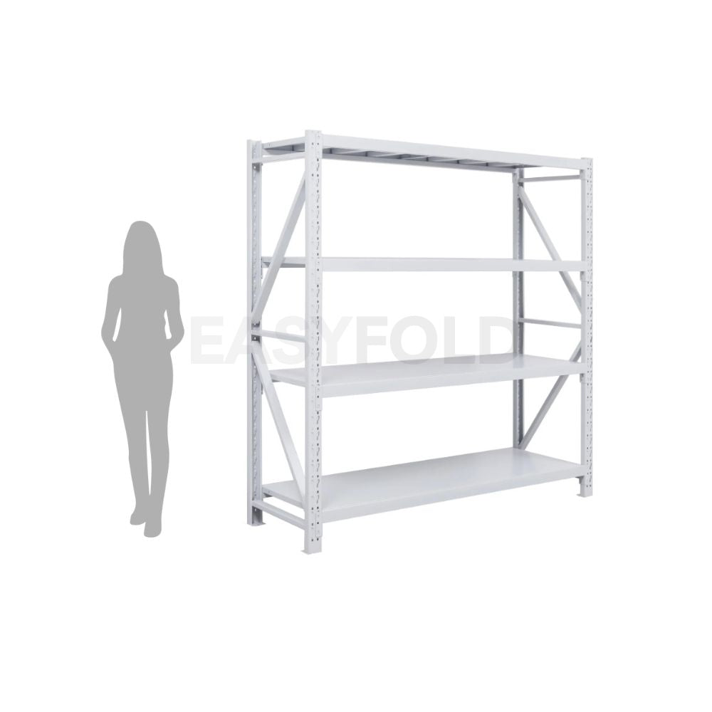 Estante Metálico 200x200x60cm para 800kg | Blanco