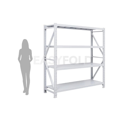 Estante Metálico 200x200x60cm para 800kg | Blanco