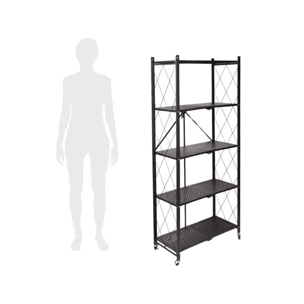 Estante Plegable Negro 5 repisas | Grande escala