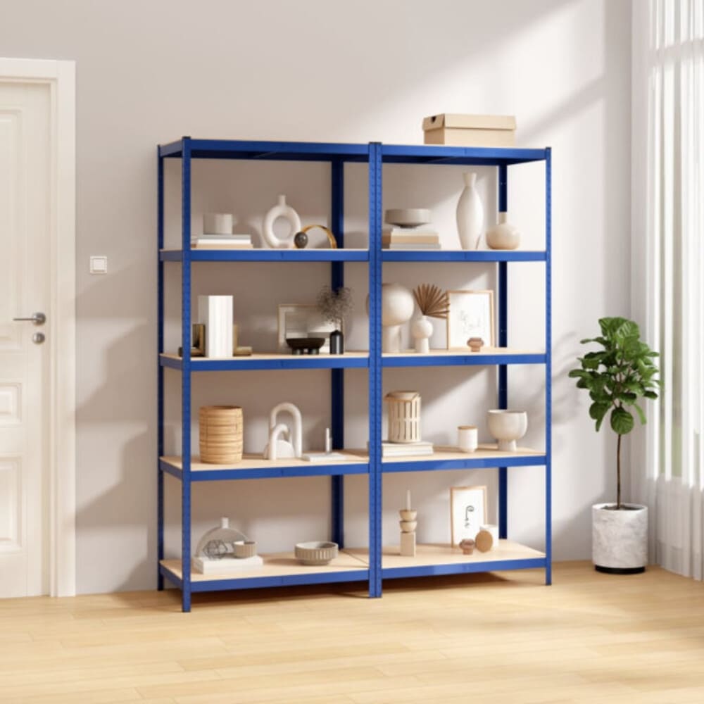 Estante Azul 5 repisas | Mediano escena living