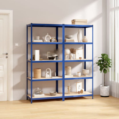 Estante Azul 5 repisas | Mediano escena living