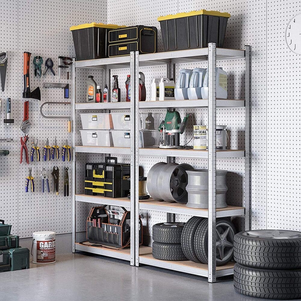 Estante Galvanizado 5 repisas | Mediano escena garage