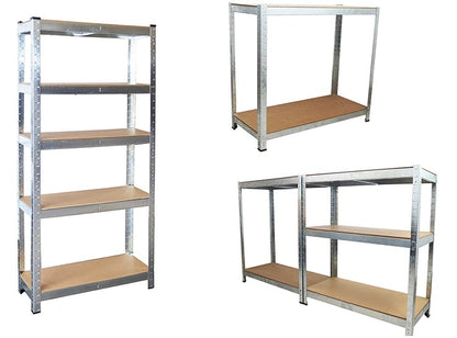 Estante Galvanizado 5 repisas | Mediano tipos de armado